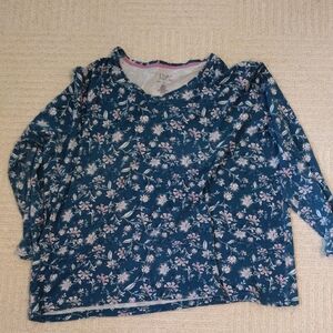 Floral Blue Women's Shirt
